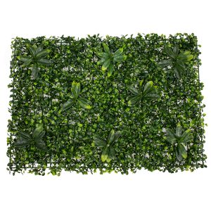 BUXUS Τεχνητό Πάνελ Φυλλωσιάς / Κάθετος Κήπος Πυξάρι & Ιαπωνική Δάφνη - Πράσινο - Μ60 x Π7 x Υ40cm
