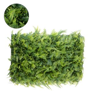 Artificial - Συνθετικό Τεχνητό Διακοσμητικό Πάνελ Φυλλωσιάς - Κάθετος Κήπος Νάνος Φτέρη - Γιασεμί - Πράσινο Μ60 x Υ40 x Π9cm