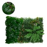 Artificial - Συνθετικό Τεχνητό Διακοσμητικό Πάνελ Φυλλωσιάς - Κάθετος Κήπος Πυξάρι - Φτέρη - Μονστέρα - Αμάραντος - Πράσινο Μ60 x Υ40 x Π8cm