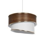 SONIA Μοντέρνο Κρεμαστό Φωτιστικό Οροφής με Ντουί 1 x E27 AC 220-240V IP20 - Καφέ & Λευκό - Μ30 x Π30 x Υ24cm