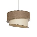 SONIA Μοντέρνο Κρεμαστό Φωτιστικό Οροφής με Ντουί 1 x E27 AC 220-240V IP20 - Μπεζ & Χρυσό - Μ30 x Π30 x Υ24cm