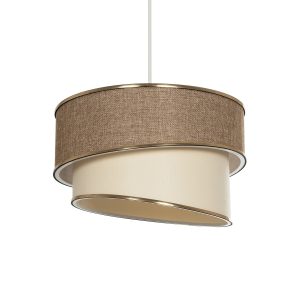 SONIA Μοντέρνο Κρεμαστό Φωτιστικό Οροφής με Ντουί 1 x E27 AC 220-240V IP20 - Μπεζ & Χρυσό - Μ30 x Π30 x Υ24cm