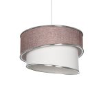 SONIA Μοντέρνο Κρεμαστό Φωτιστικό Οροφής με Ντουί 1 x E27 AC 220-240V IP20 - Ροζ & Λευκό - Μ30 x Π30 x Υ24cm