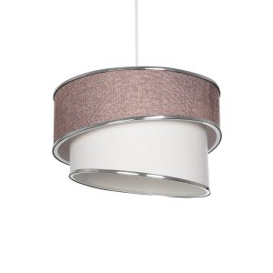 SONIA Μοντέρνο Κρεμαστό Φωτιστικό Οροφής με Ντουί 1 x E27 AC 220-240V IP20 - Ροζ & Λευκό - Μ30 x Π30 x Υ24cm