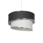 SONIA Μοντέρνο Κρεμαστό Φωτιστικό Οροφής με Ντουί 1 x E27 AC 220-240V IP20 - Γκρι & Λευκό - Μ30 x Π30 x Υ24cm