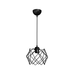 VORTEX Μοντέρνο Κρεμαστό Φωτιστικό Οροφής με Ντουί 1 x E27 AC 220-240V IP20 - Μαύρο - Μ23.5 x Π23.5 x Υ20cm