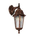 VITRO Vintage Φωτιστικό Τοίχου - Απλίκα με Ντουί 1 x E27 AC 220-240V IP44 - Χάλκινο - Μ17 x Π20 x Υ36cm