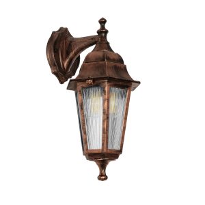 VITRO Vintage Φωτιστικό Τοίχου - Απλίκα με Ντουί 1 x E27 AC 220-240V IP44 - Χάλκινο - Μ17 x Π20 x Υ36cm