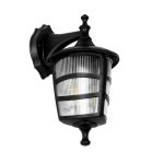 ZARDIN Vintage Φωτιστικό Τοίχου - Απλίκα με Ντουί 1 x E27 AC 220-240V IP44 - Μαύρο - Μ17 x Π22 x Υ30cm