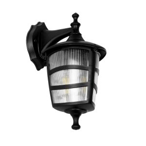 ZARDIN Vintage Φωτιστικό Τοίχου - Απλίκα με Ντουί 1 x E27 AC 220-240V IP44 - Μαύρο - Μ17 x Π22 x Υ30cm