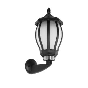 VERDI Vintage Φωτιστικό Τοίχου - Απλίκα με Ντουί 1 x E27 AC 220-240V IP44 - Μαύρο - Μ18 x Π25 x Υ40cm