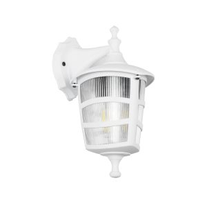 ZARDIN Vintage Φωτιστικό Τοίχου - Απλίκα με Ντουί 1 x E27 AC 220-240V IP44 - Λευκό - Μ17 x Π21 x Υ30cm