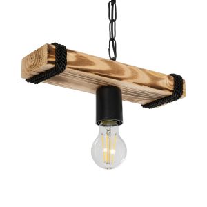 GLISTER Vintage Κρεμαστό Φωτιστικό Οροφής με Ντουί 1 x E27 AC 220-240V IP20 - Μπεζ & Μαύρο - Μ30 x Π9 x Υ10cm