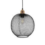 SOLUX Μοντέρνο Κρεμαστό Φωτιστικό Οροφής με Ντουί 1 x E27 AC 220-240V IP20 - Μαύρο & Χρυσό - Μ25 x Π25 x Υ32cm