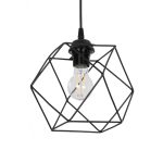 SOLIS Vintage Κρεμαστό Φωτιστικό Οροφής με Ντουί 1 x E27 AC 220-240V IP20 - Μαύρο - Μ25 x Π25 x Υ24cm