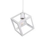 DISE Μοντέρνο Κρεμαστό Φωτιστικό Οροφής με Ντουί 1 x E27 AC 220-240V IP20 - Λευκό - Μ28 x Π28 x Υ31cm