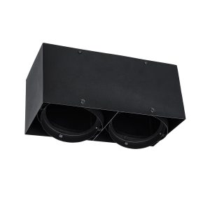 MAGMA Μοντέρνο Φωτιστικό Οροφής με Ντουί 2 x GU10 AC 220-240V IP20 - Μαύρο - Μ30 x Π15 x Υ13cm