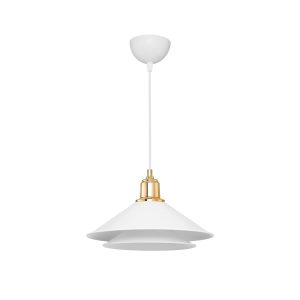 FERRO Μοντέρνο Κρεμαστό Φωτιστικό Οροφής με Ντουί 1 x E27 AC 220-240V IP20 - Λευκό & Χρυσό - Μ30 x Π30 x Υ19cm