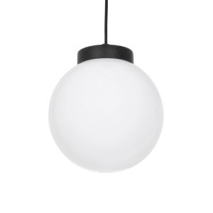 AGROS Μοντέρνο Κρεμαστό Φωτιστικό Οροφής με Ντουί 1 x E27 AC 220-240V IP65 - Λευκό & Μάυρο - Μ20 x Π20 x Υ22cm