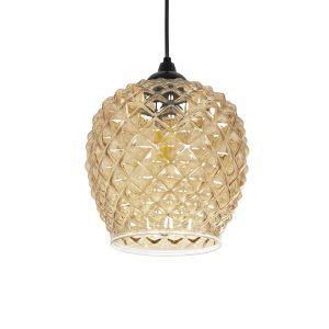 KEGEL Μοντέρνο Κρεμαστό Φωτιστικό Οροφής με Ντουί 1 x E27 AC 220-240V IP20 - Μελί - Μ19 x Π19 x Υ19cm