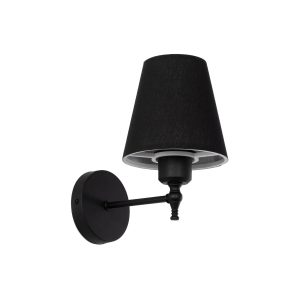 ELEGANTE Μοντέρνο Φωτιστικό Τοίχου - Απλίκα με Ντουί 1 x E27 AC 220-240V IP20 - Μαύρο - Μ14 x Π22 x Υ24cm