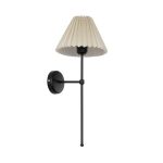 LING Μοντέρνο Φωτιστικό Τοίχου - Απλίκα με Ντουί 1 x E27 AC 220-240V IP20 - Μαύρο & Μπεζ - Μ22 x Π25 x Υ53cm