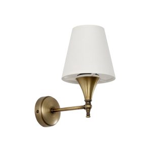 SUSE Μοντέρνο Φωτιστικό Τοίχου - Απλίκα με Ντουί 1 x E27 AC 220-240V IP20 - Μπρούτζινο & Μπεζ - Μ14 x Π21.5 x Υ24cm