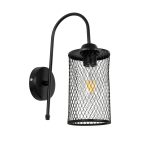HANDANG Vintage Φωτιστικό Τοίχου - Απλίκα με Ντουί 1 x E27 AC 220-240V IP20 - Μαύρο - Μ12 x Π24 x Υ34cm