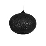 SOLEI Boho Κρεμαστό Φωτιστικό Οροφής με Ντουί 1 x E27 AC 220-240V IP20 - Μαύρο - M30 x Π30 x Υ35cm