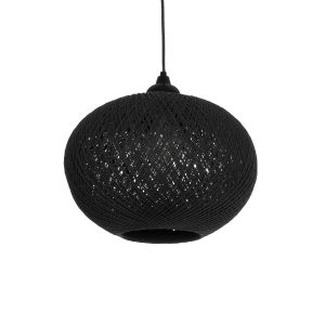 SOLEI Boho Κρεμαστό Φωτιστικό Οροφής με Ντουί 1 x E27 AC 220-240V IP20 - Μαύρο - M30 x Π30 x Υ35cm