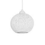 SOLEI Boho Κρεμαστό Φωτιστικό Οροφής με Ντουί 1 x E27 AC 220-240V IP20 - Λευκό - M20 x Π20 x Υ25cm