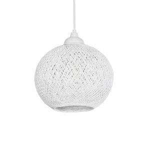 SOLEI Boho Κρεμαστό Φωτιστικό Οροφής με Ντουί 1 x E27 AC 220-240V IP20 - Λευκό - M20 x Π20 x Υ25cm