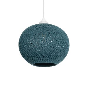 SOLEI Boho Κρεμαστό Φωτιστικό Οροφής με Ντουί 1 x E27 AC 220-240V IP20 - Τιρκουάζ - M30 x Π30 x Υ26cm