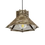 JUTTI Boho Κρεμαστό Φωτιστικό Οροφής με Ντουί 1 x E27 AC 220-240V IP20 - Μπεζ - M26 x Π26 x Υ15cm