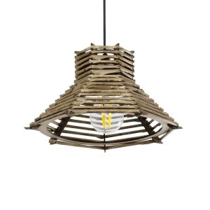 JUTTI Boho Κρεμαστό Φωτιστικό Οροφής με Ντουί 1 x E27 AC 220-240V IP20 - Μπεζ - M26 x Π26 x Υ15cm