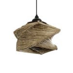 HUSLE Boho Κρεμαστό Φωτιστικό Οροφής με Ντουί 1 x E27 AC 220-240V IP20 - Μπεζ - M28 x Π28 x Υ19cm