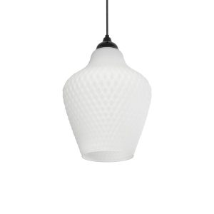 SKLO Μοντέρνο Κρεμαστό Φωτιστικό Οροφής με Ντουί 1 x E27 AC 220-240V IP20 - Λευκό - Μ22 x Π22 x Υ31cm