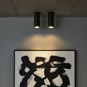 kelvo® DUCT KLV- Φωτιστικό Downlight Σποτ για Λάμπα MR16 με Ντουί GU10 AC 220-240V IP20 - Μαύρο Ματ - Μ6 x Π6 x Υ15cm