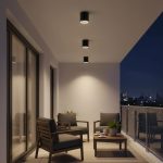 kelvo® MARETTI KLV- Φωτιστικό Downlight Σποτ για Λάμπα MR16 με Ντουί GU10 AC 220-240V Αδιάβροχο IP65 - Μαύρο Ματ - Μ9 x Π9 x Υ9cm