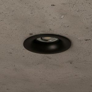 kelvo® OMICRON KLV- Χωνευτό Φωτιστικό Downlight Σποτ για Λάμπα MR16 με Ντουί GU10 AC 220-240V IP20 - Μαύρο Ματ - Μ8.5 x Π8.5 x Υ3cm / Q7.5cm