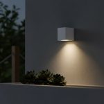 kelvo® BURANO KLV- Φωτιστικό Τοίχου / Απλίκα για Λάμπα MR16 με Ντουί GU10 AC 220-240V Αδιάβροχο IP65 - Λευκό Ματ - Μ8 x Π8 x Υ7cm