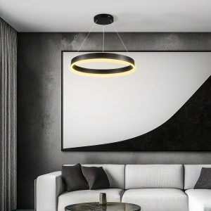 kelvo® VENOM KLV- Κρεμαστό Φωτιστικό Οροφής LED 45W 4500lm 120° AC 220-240V IP20 Ρυθμιζόμενο Λευκό CCT με Χειριστήριο από 2700K έως 6000K Dimmable - Lumileds SMD Chip - Μαύρο Ματ - Μ60 x Π60 x Υ6.5cm