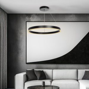 kelvo® VENOM KLV- Κρεμαστό Φωτιστικό Οροφής LED 67W 6700lm 120° AC 220-240V IP20 Ρυθμιζόμενο Λευκό CCT με Χειριστήριο από 2700K έως 6000K Dimmable - Lumileds SMD Chip - Μαύρο Ματ - Μ80 x Π80 x Υ6.5cm