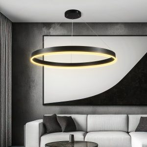 kelvo® VENOM KLV- Κρεμαστό Φωτιστικό Οροφής LED 75W 7500lm 120° AC 220-240V IP20 Ρυθμιζόμενο Λευκό CCT με Χειριστήριο από 2700K έως 6000K Dimmable - Lumileds SMD Chip - Μαύρο Ματ - Μ100 x Π100 x Υ6.5cm