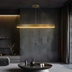 kelvo® VENOM KLV- Κρεμαστό Φωτιστικό Οροφής LED 75W 7500lm 120° AC 220-240V IP20 Ρυθμιζόμενο Λευκό CCT με Χειριστήριο από 2700K έως 6000K Dimmable - Lumileds SMD Chip - Χρυσό Πλατίνα - Μ100 x Π100 x Υ6.5cm