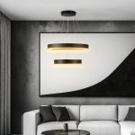 kelvo® VENOM KLV- Κρεμαστό Φωτιστικό Οροφής LED 75W 7500lm 120° AC 220-240V IP20 Ρυθμιζόμενο Λευκό CCT με Χειριστήριο από 2700K έως 6000K Dimmable - Lumileds SMD Chip - Μαύρο Ματ - Μ60 x Π60 x Υ40cm