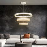 kelvo® VENOM KLV- Κρεμαστό Φωτιστικό Οροφής LED 120W 12000lm 120° AC 220-240V IP20 Ρυθμιζόμενο Λευκό CCT με Χειριστήριο από 2700K έως 6000K Dimmable - Lumileds SMD Chip - Λευκό Ματ - Μ80 x Π80 x Υ80cm