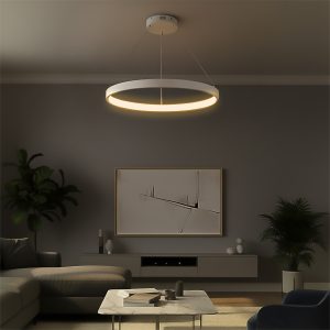 kelvo® NEMESIS KLV- Κρεμαστό Φωτιστικό Οροφής LED 67W 6700lm 180° AC 220-240V IP20 Ρυθμιζόμενο Λευκό CCT με Χειριστήριο από 2700K έως 6000K Dimmable - Lumileds SMD Chip - Λευκό Ματ - Μ80 x Π80 x Υ4cm