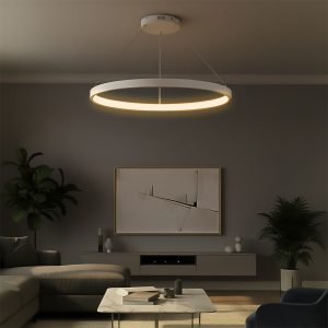 kelvo® NEMESIS KLV- Κρεμαστό Φωτιστικό Οροφής LED 75W 7500lm 180° AC 220-240V IP20 Ρυθμιζόμενο Λευκό CCT με Χειριστήριο από 2700K έως 6000K Dimmable - Lumileds SMD Chip - Λευκό Ματ - Μ100 x Π100 x Υ4cm