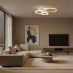 kelvo® VENOM KLV- Φωτιστικό Οροφής LED 100W 10000lm 360° AC 220-240V IP20 Ρυθμιζόμενο Λευκό CCT με Χειριστήριο από 2700K έως 6000K Dimmable - Lumileds SMD Chip - Λευκό Ματ - Μ70 x Π40 x Υ16cm